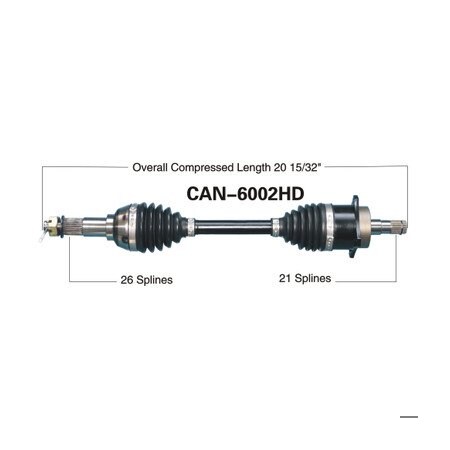 Wide Open Heavy Duty CV Axle for CAN AM HD FRONT LEFT OUTLANDER/RENEGADE CAN-6002HD